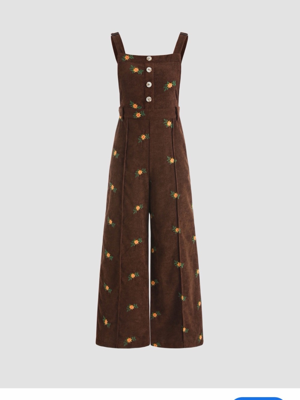 Cider ditsy corduroy overalls - Picture 5 of 10